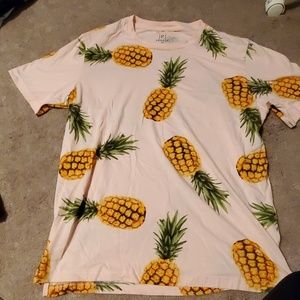 Mens L George pink pineapple tee